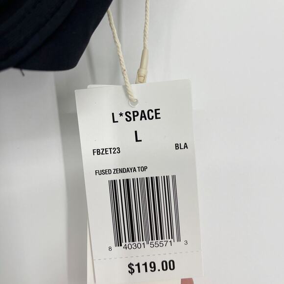 L Space Fused Zendaya Underwire Bikini Top Black Amber Size Large NEW With Tags! - Picture 5 of 7